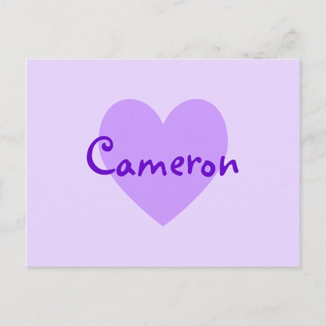 Cameron Lila Postkarte (Vorderseite)