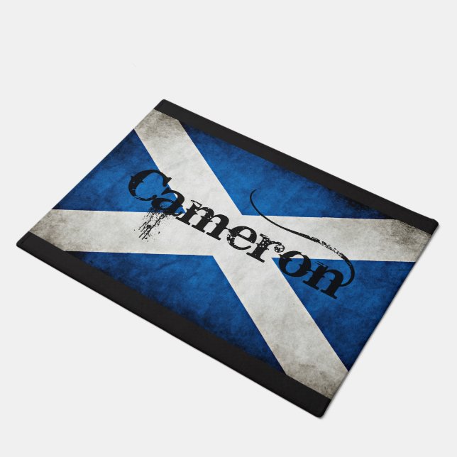 Cameron Scotland Flag Fußmatte (Schrägansicht)