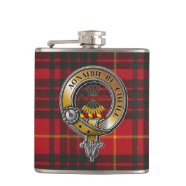 Cameron Tartan & Abzeichen Flachmann