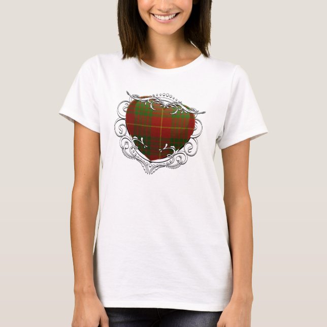 Cameron Tartan Herz T-Shirt (Vorderseite)