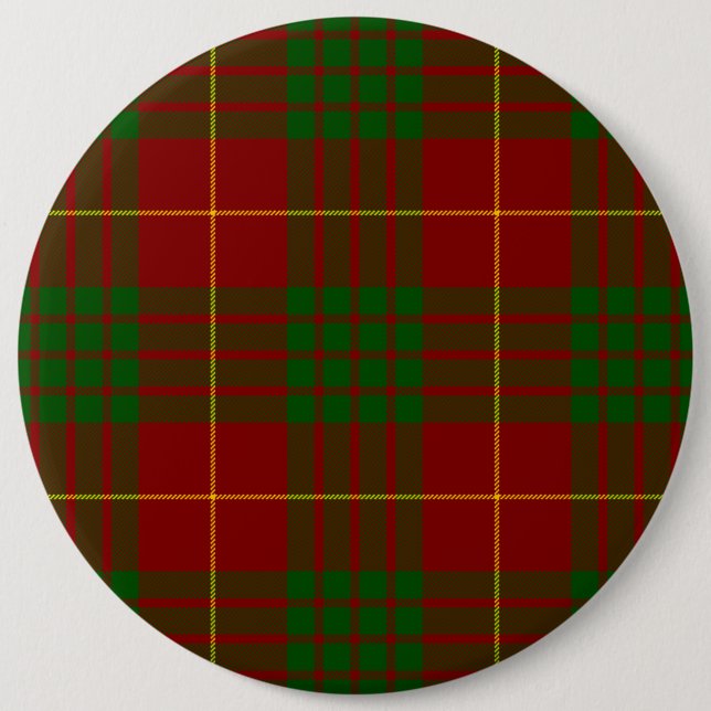 Cameron Tartan Rot kariert Button (Vorderseite)