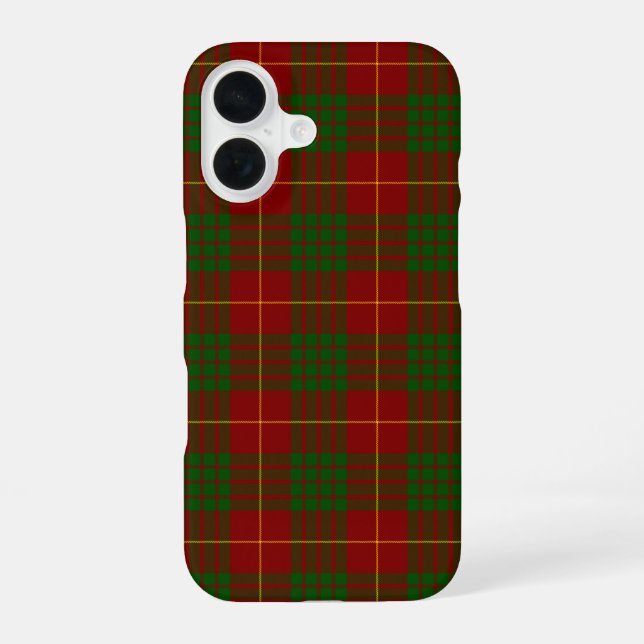 Cameron Tartan Rot kariert iPhone 16 Hülle (Rückseite)