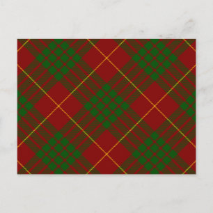 Cameron Tartan Rot kariert Postkarte