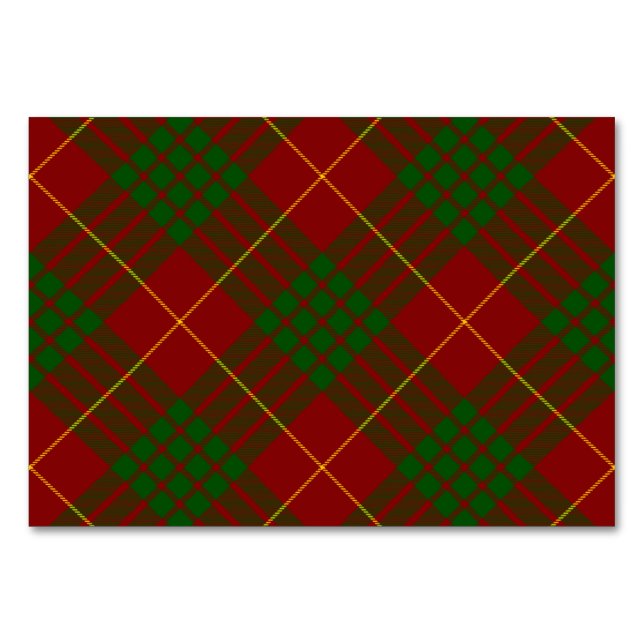 Cameron Tartan Rot kariert Tischnummer (Vorderseite)