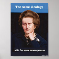 Cameron & Thatcher - Das gleiche Ideologie-Poster