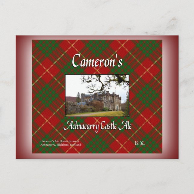 Camerons Achnacarry Castle Ale Postkarte (Vorderseite)