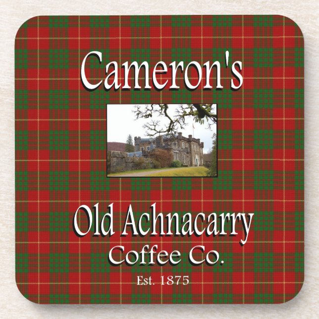 Camerons Old Achnacarry Coffee Co. Untersetzer Set (Vorderseite)