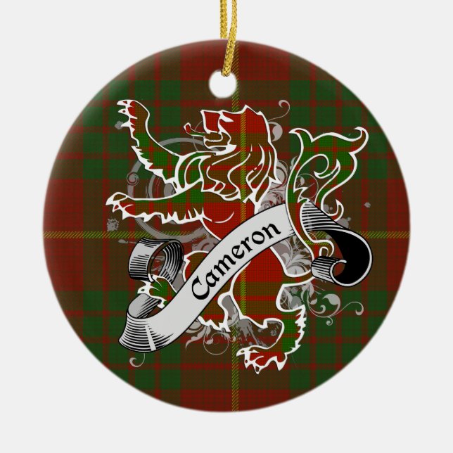 Camerontartan-Löwe Keramikornament (Vorne)