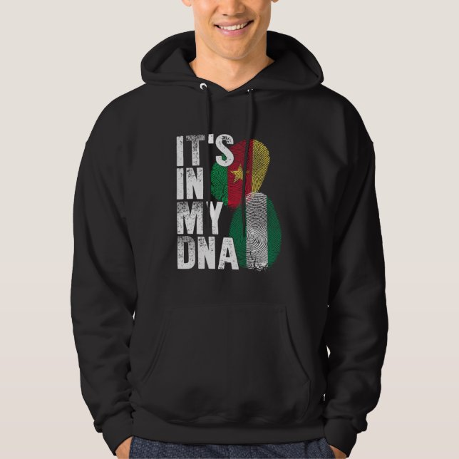 Cameroon And Nigerian Mix DNA Heritage Flag Hoodie (Vorderseite)
