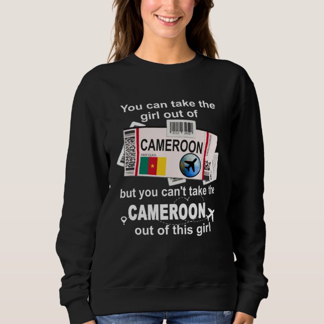 Cameroon Boarding Pass  Cameroon Girl  Cameroon Sweatshirt (Vorderseite)