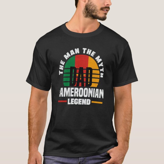 Cameroon Cameroonian Cameroon Flag Fathers Day T-Shirt (Vorderseite)