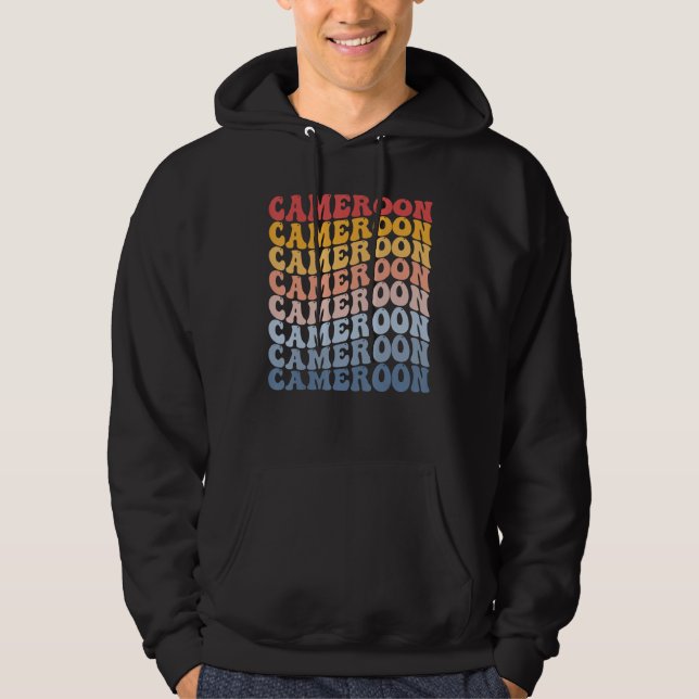 Cameroon Groovy Retro Cameroonian Hoodie (Vorderseite)