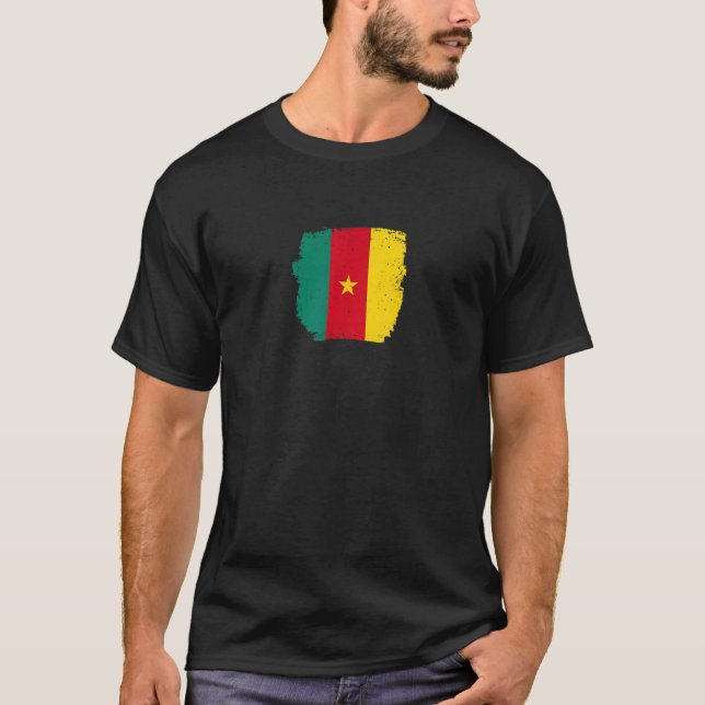 Cameroon Proud Cameroonian Flag 3 T-Shirt (Vorderseite)