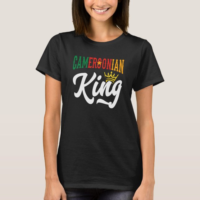 Cameroonian King Cameroon Cameroonian Cameroon Fla T-Shirt (Vorderseite)