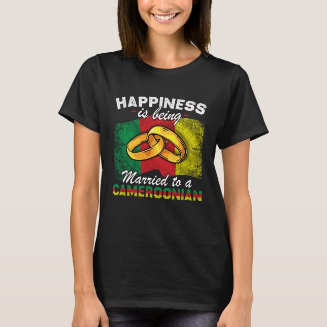 Cameroonian Marriage Cameroon Married Flag Wedded  T-Shirt (Vorderseite)