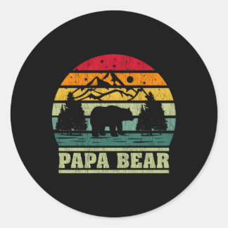 Camg Papa Bear Camper Runder Aufkleber
