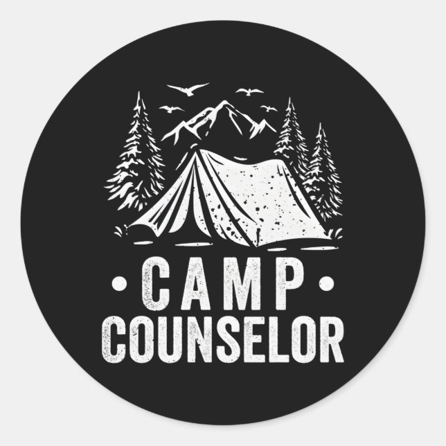 Camg Worker Camp Employeer Camper Counselor Runder Aufkleber (Vorderseite)