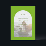 Camila Green Arch Moderne Hochzeit Einladung<br><div class="desc">Moderne Hochzeitseinladung mit Ihrem Monogramm und Ihren Details über Ihr Lieblings-Foto in einem Bogen über einen lebendigen chartreuse / limitierte grüne Hintergrund. Die Vorlage enthält ein überlagertes Layout, mit dem der Text über dem Bild angezeigt werden kann und das im Designbearbeitungstool entfernt werden kann. Dieses schlichte und dennoch elegante Design...</div>