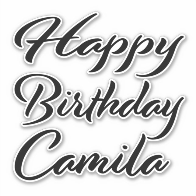 Camila Name Vorname black Sticker Geburtstag (Vorderseite)