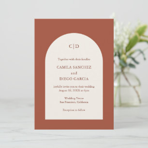 Camila Rust Arch Moderne Hochzeit Einladung