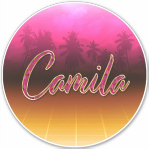 Camila Vorname Name golden pink Aufkleber Sticker