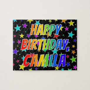 "CAMILA" Vorname, Spaß "GLÜCKLICHER GEBURTSTAG" Puzzle