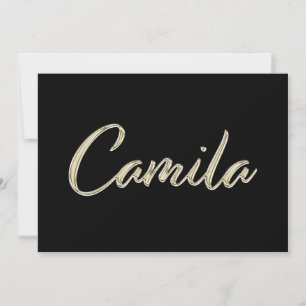 Camila white gold Handwriting Karte
