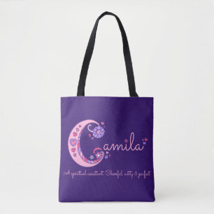 Camilanamen- und -bedeutungsmonogrammtasche
