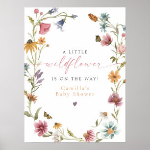 CAMILLA Kleine Wildblume Babydusche Empfang Poster