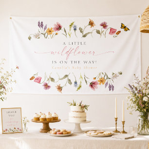 CAMILLA Little Wildflower On The Way Baby Shower Banner