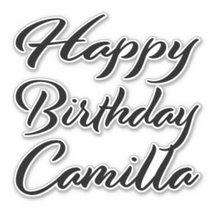 Camilla Name Vorname black Sticker Geburtstag