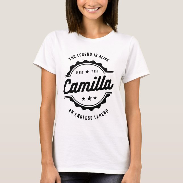 Camilla Personalisiert Name Birthday Gift T-Shirt (Vorderseite)