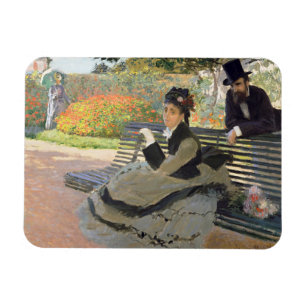 Camille Monet auf der Bench Claude Monet Magnet