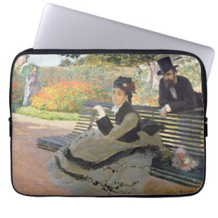 Camille Monet auf einer Bank Claude Monet Laptopschutzhülle