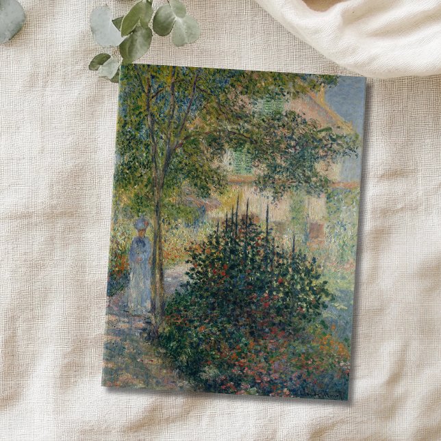 Camille Monet im Garten Argenteuil Postkarte (Von Creator hochgeladen)