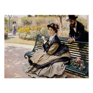 Camille Monet on the Garden Poster