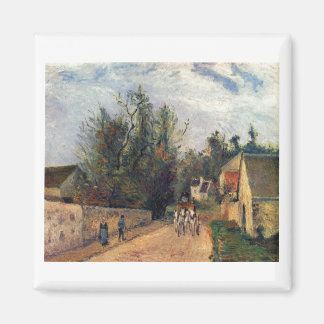 Camille Pissaro - Coach, Emery 1877 Pferdeweg Öl Magnet