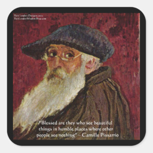 Camille Pissarrio Schönheitspenden & Karten Quadratischer Aufkleber