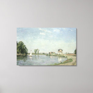 Camille Pissarro   am Rand des Flusses, 1871 Leinwanddruck