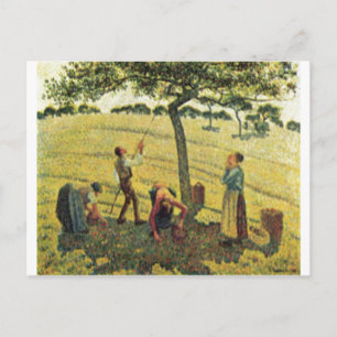 Camille Pissarro - Apfelernte Eragny 1888 Öl Postkarte