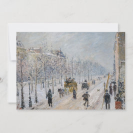 Camille Pissarro - Äußere Boulevards, Schneeeffekt Dankeskarte