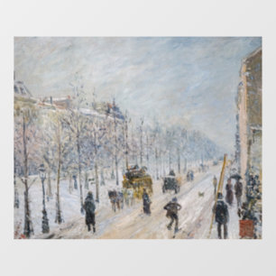 Camille Pissarro - Äußere Boulevards, Schneeeffekt Fensteraufkleber