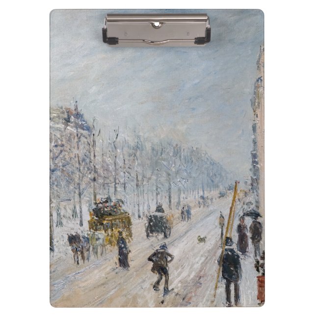 Camille Pissarro - Äußere Boulevards, Schneeeffekt Klemmbrett (Vorderseite)