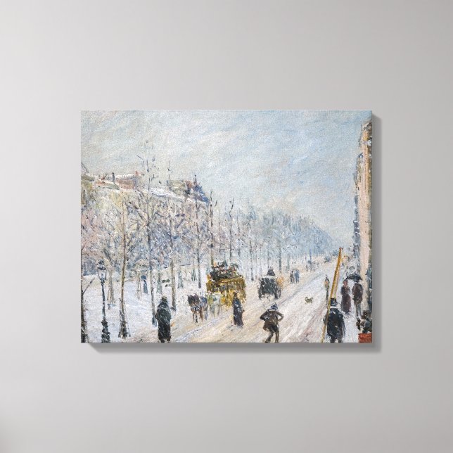 Camille Pissarro - Äußere Boulevards, Schneeeffekt Leinwanddruck (Vorderseite)