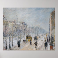 Camille Pissarro - Äußere Boulevards, Schneeeffekt