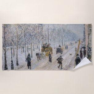 Camille Pissarro - Äußere Boulevards, Schneeeffekt Strandtuch
