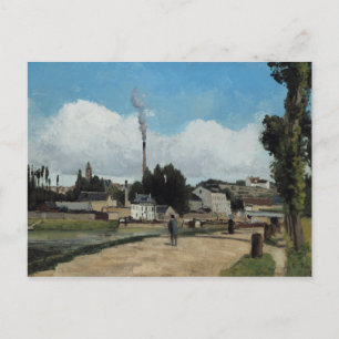 Camille Pissarro - Banken der Oise in Pontoise Postkarte