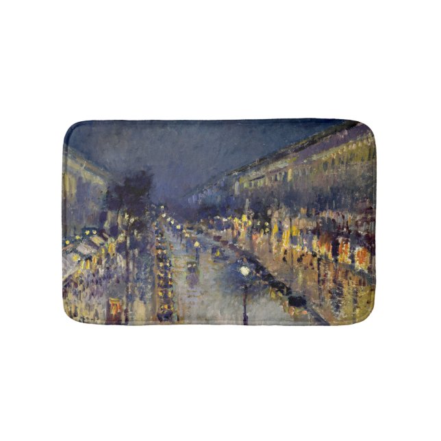 Camille Pissarro - Boulevard Montmartre bei Nacht Badematte (Vorderseite)