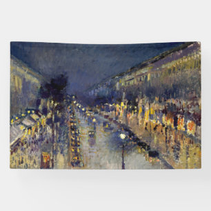 Camille Pissarro - Boulevard Montmartre bei Nacht Banner