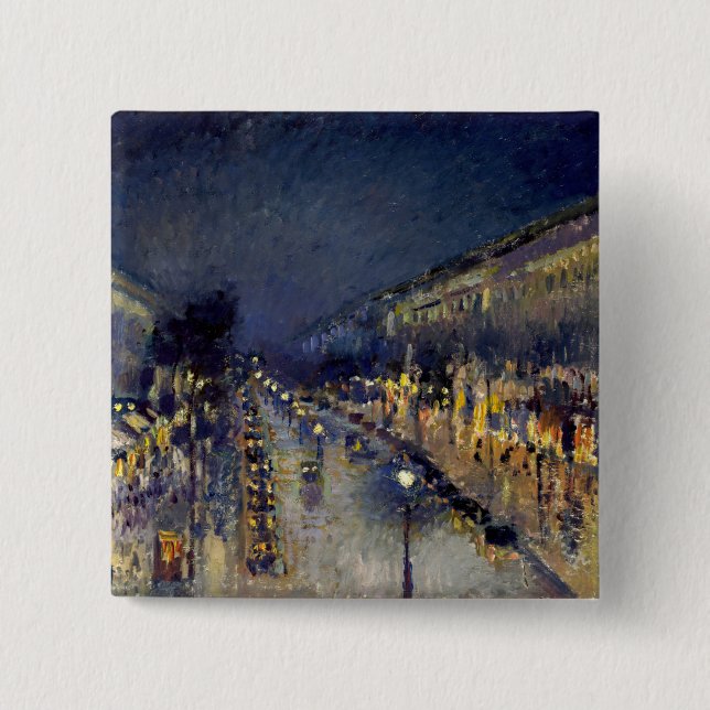 Camille Pissarro - Boulevard Montmartre bei Nacht Button (Vorderseite)